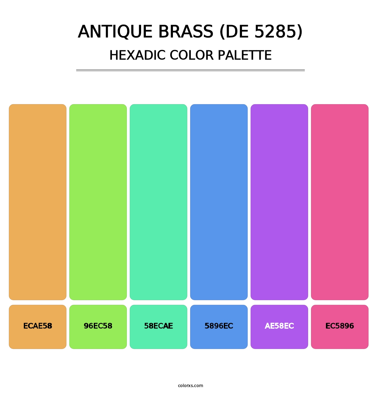 Antique Brass (DE 5285) - Hexadic Color Palette