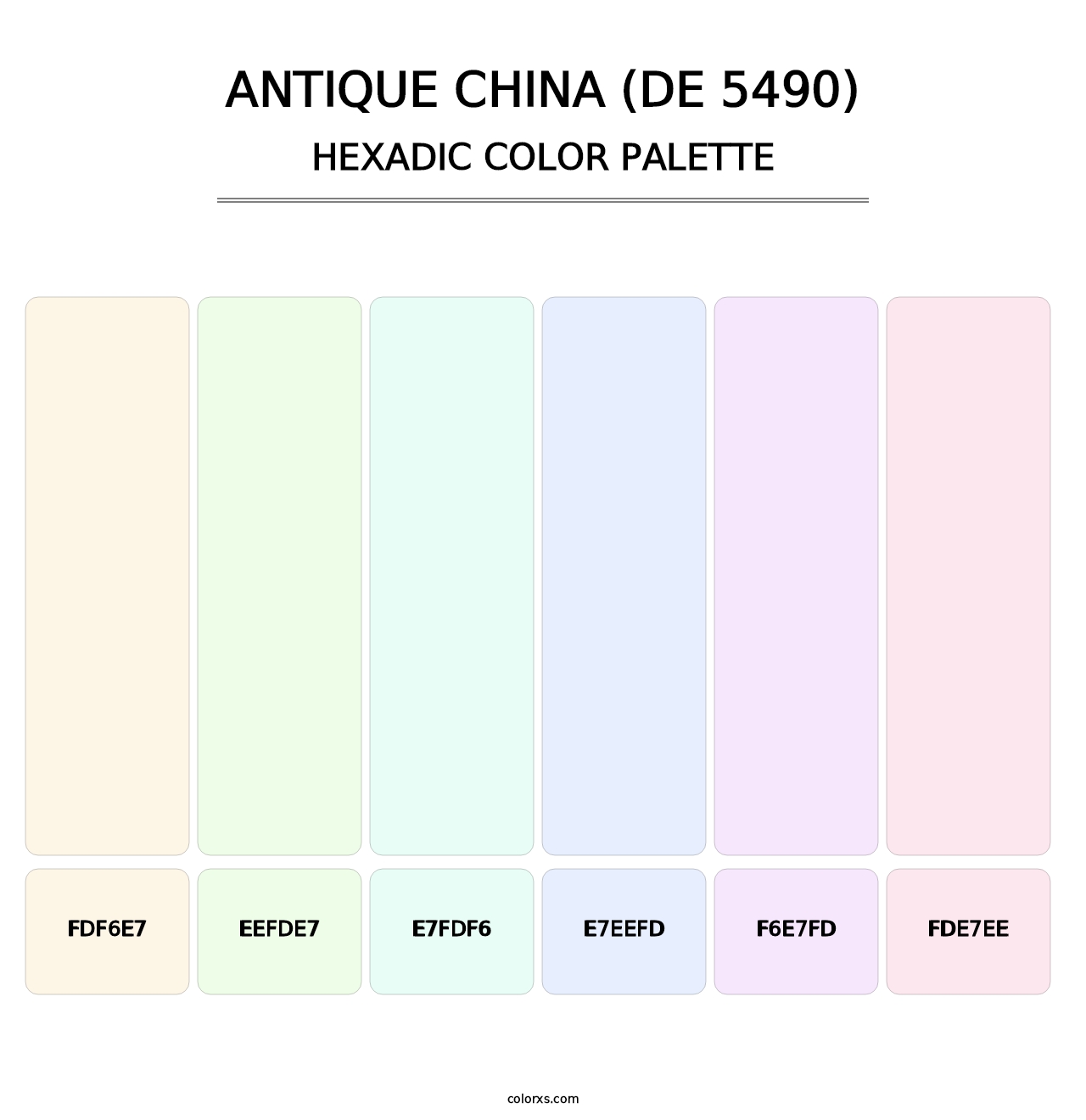Antique China (DE 5490) - Hexadic Color Palette