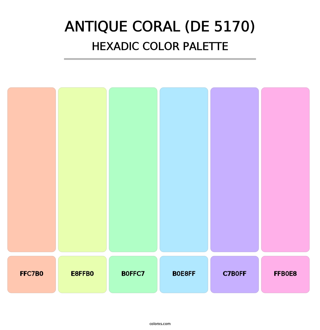 Antique Coral (DE 5170) - Hexadic Color Palette