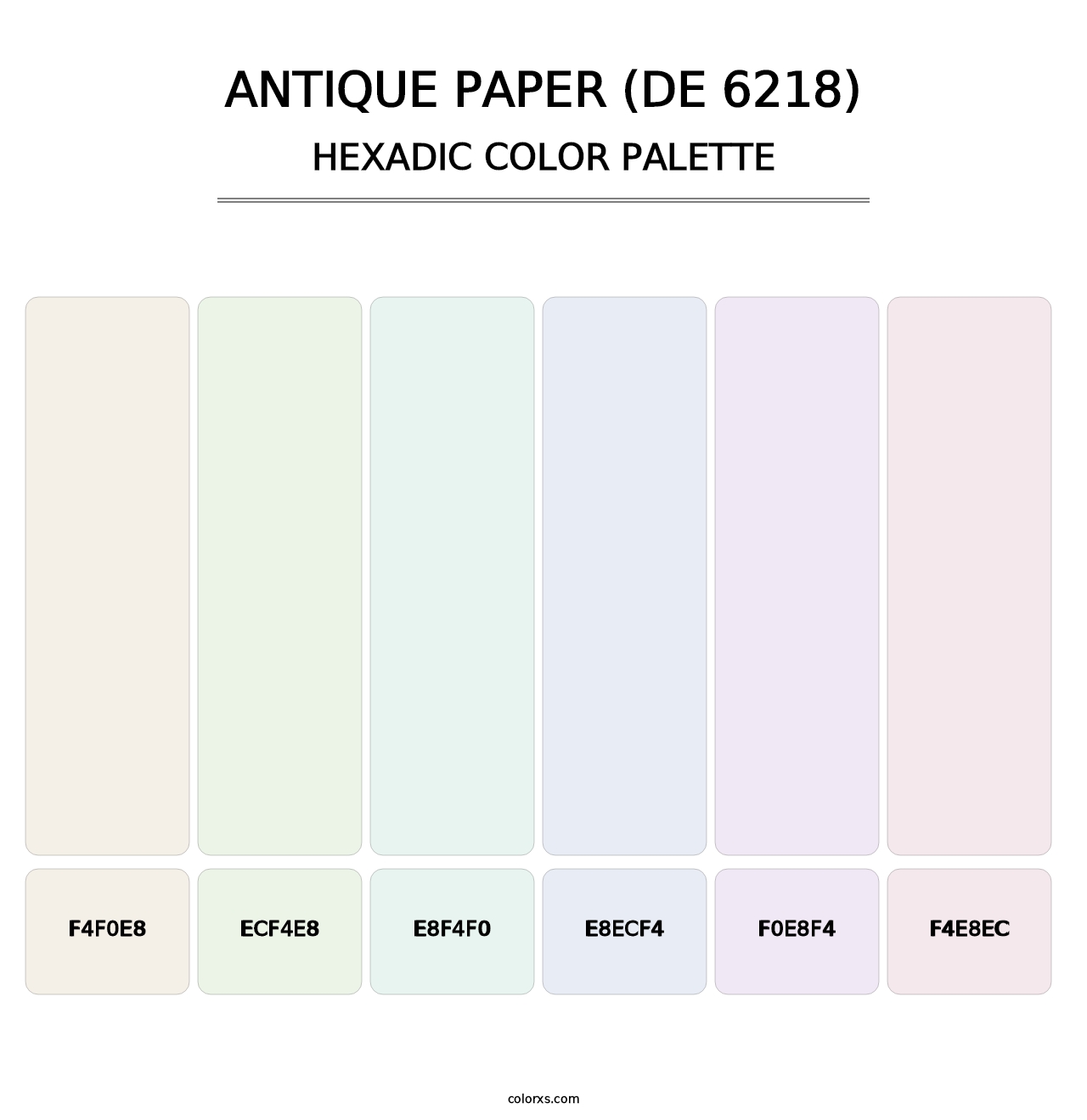 Antique Paper (DE 6218) - Hexadic Color Palette