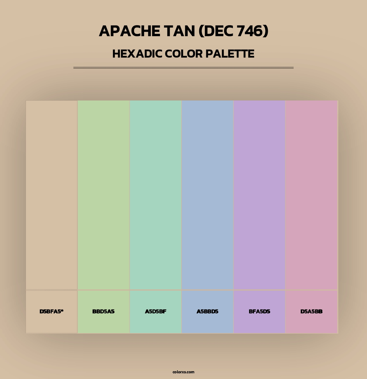 Apache Tan (DEC 746) - Hexadic Color Palette