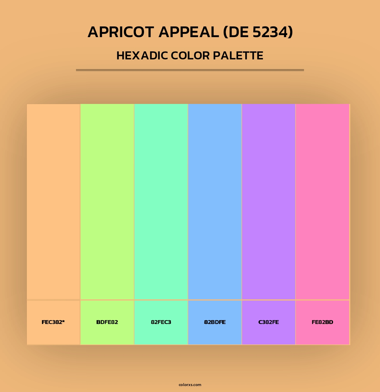 Apricot Appeal (DE 5234) - Hexadic Color Palette