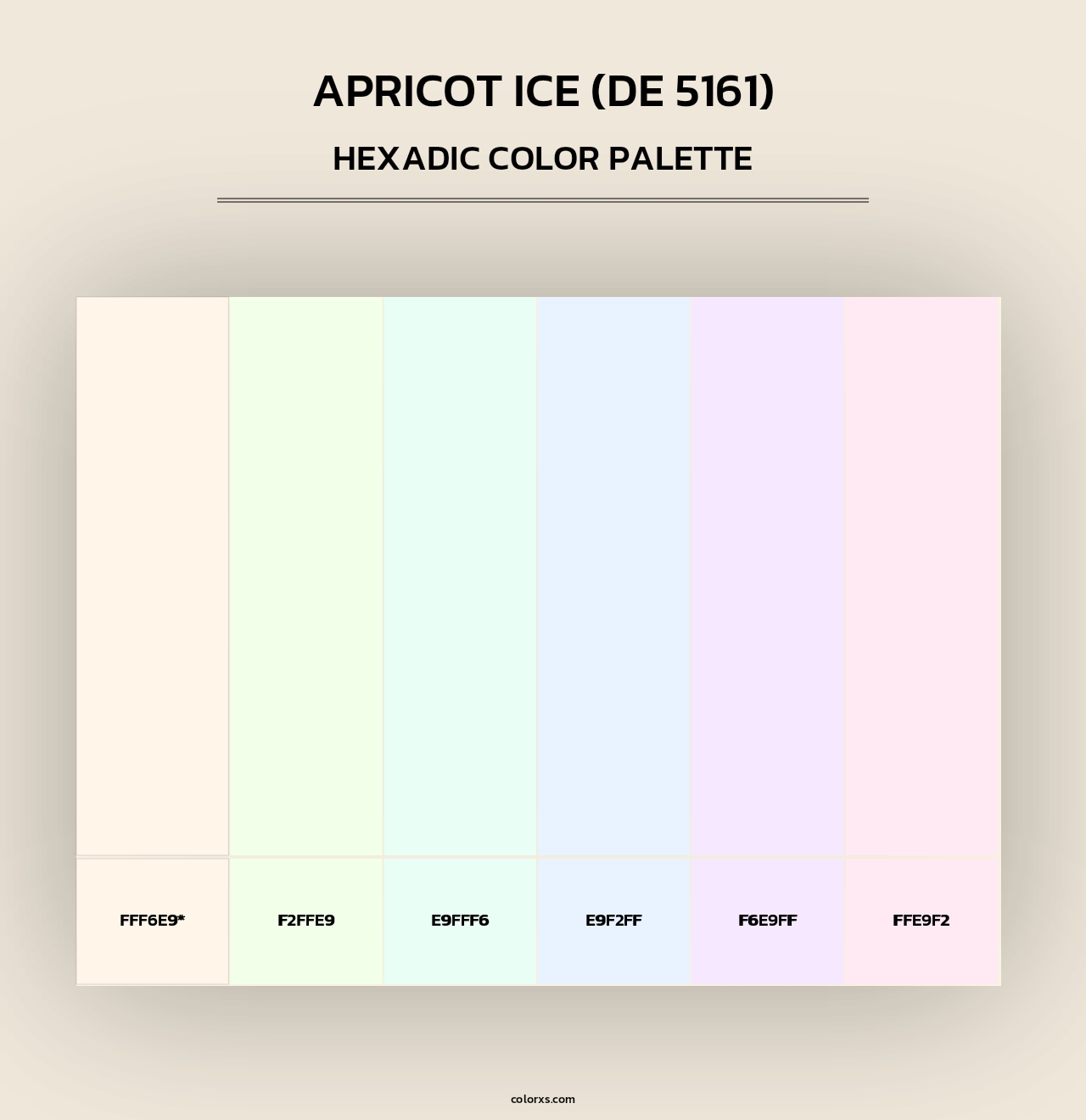 Apricot Ice (DE 5161) - Hexadic Color Palette