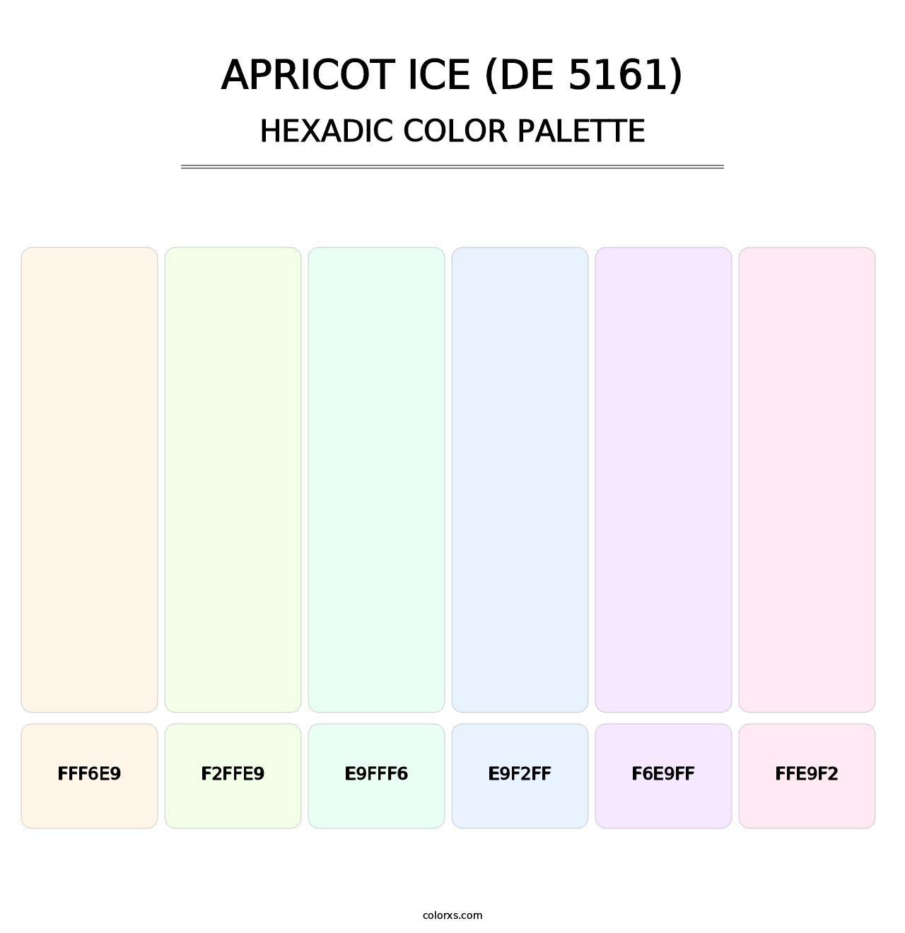 Apricot Ice (DE 5161) - Hexadic Color Palette