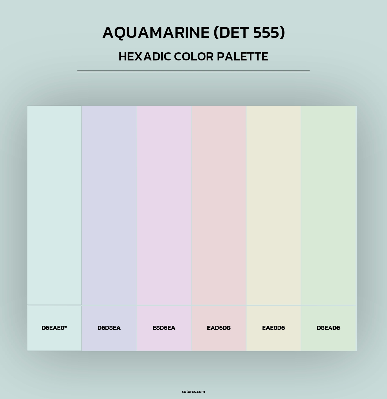 Aquamarine (DET 555) - Hexadic Color Palette