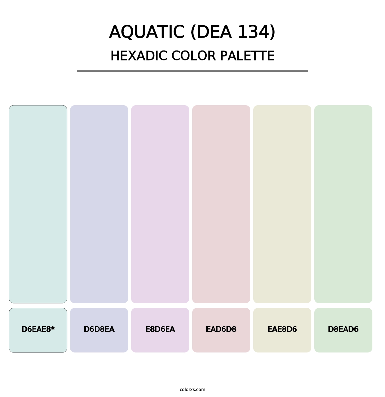 Aquatic (DEA 134) - Hexadic Color Palette