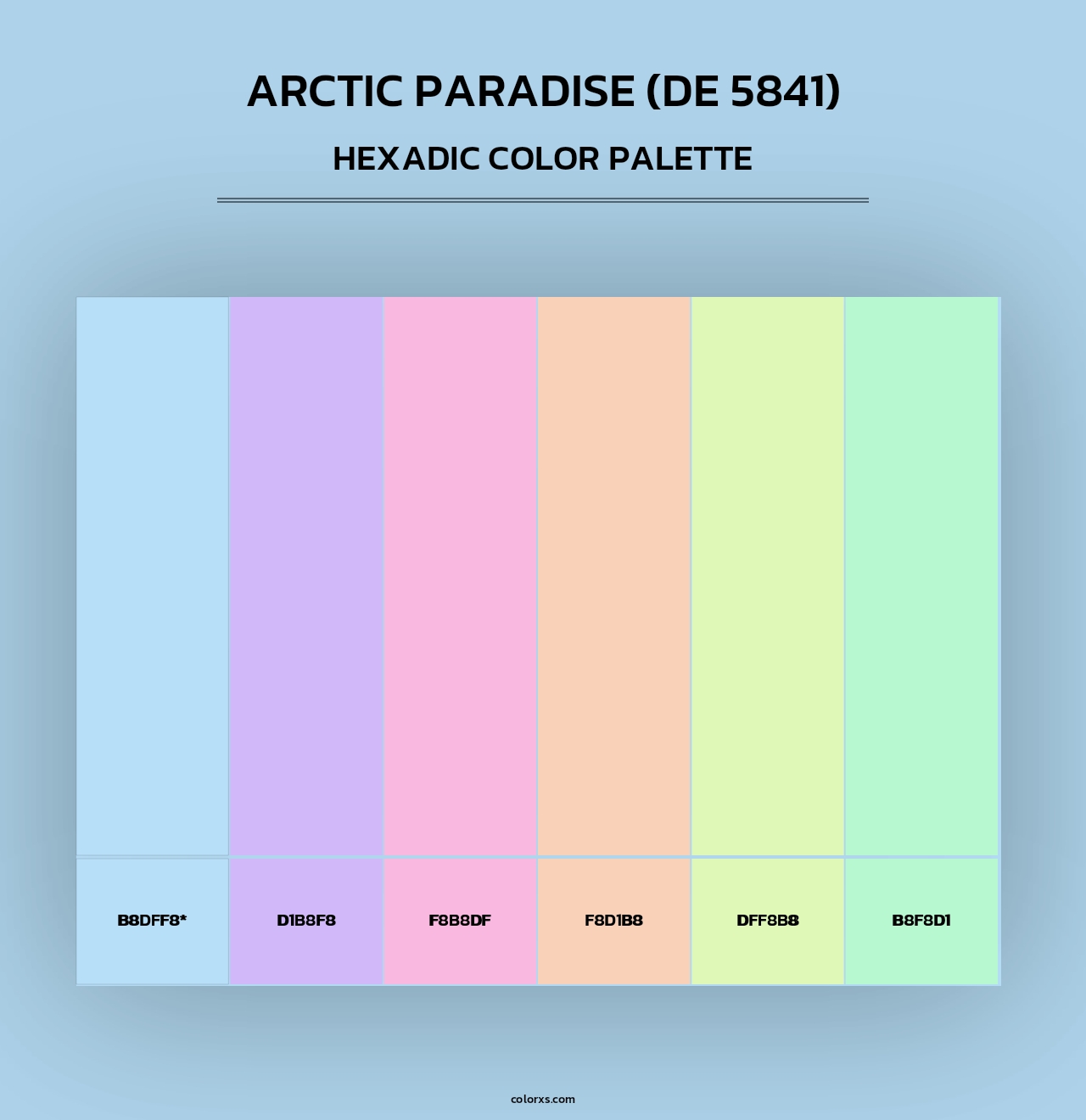 Arctic Paradise (DE 5841) - Hexadic Color Palette