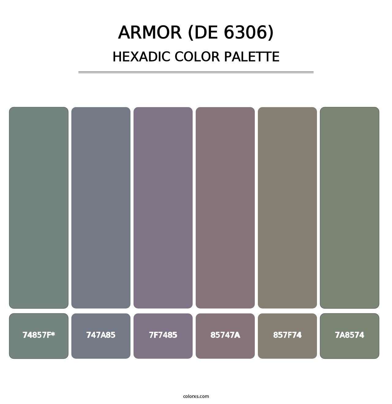 Armor (DE 6306) - Hexadic Color Palette