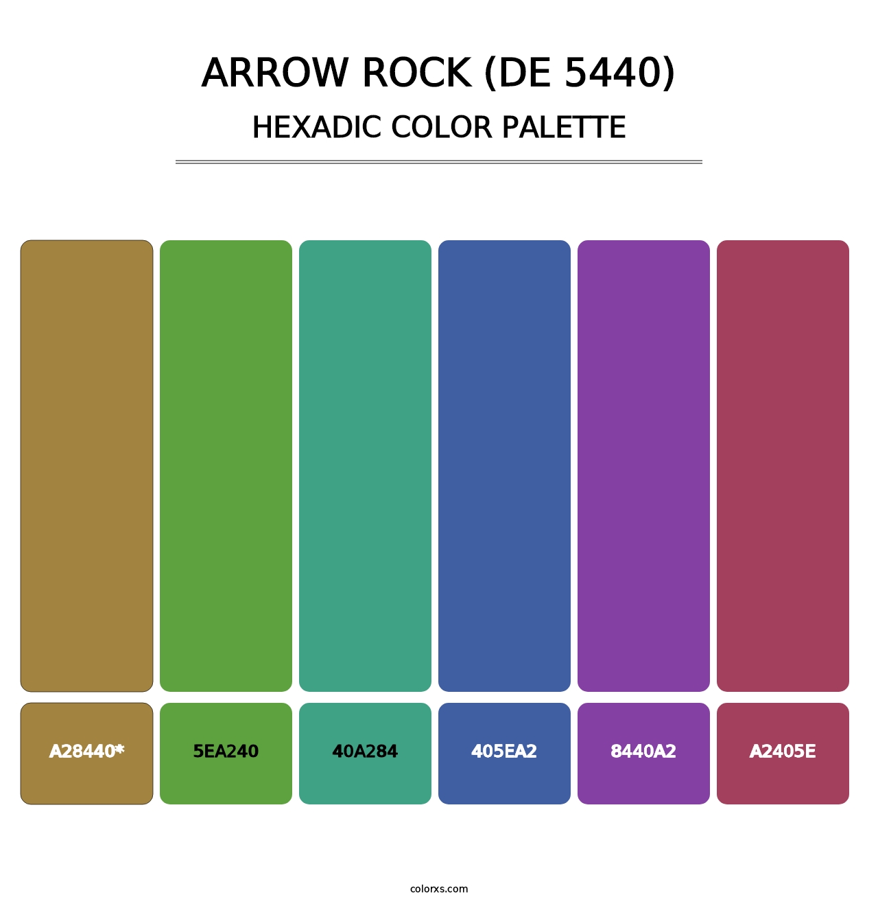 Arrow Rock (DE 5440) - Hexadic Color Palette