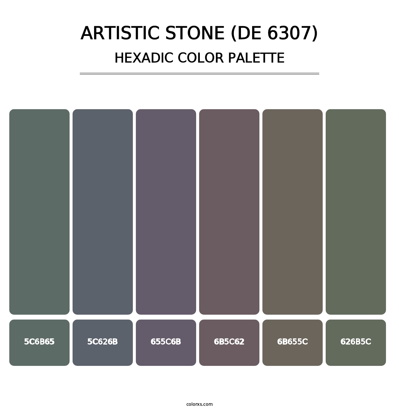 Artistic Stone (DE 6307) - Hexadic Color Palette