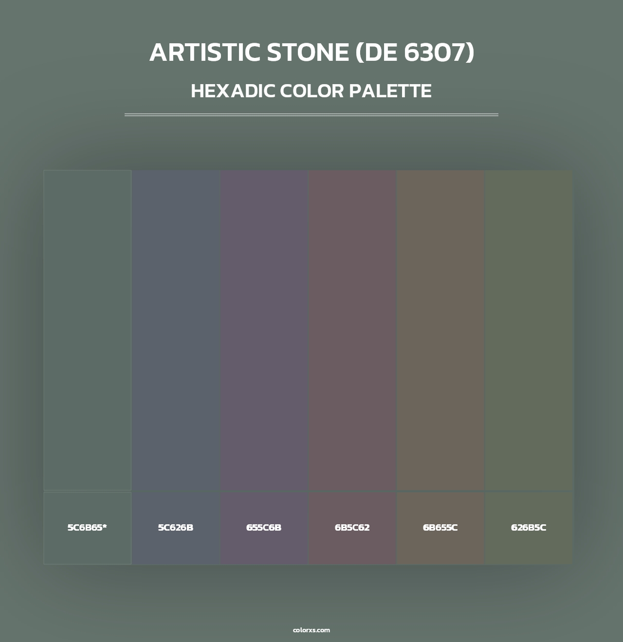 Artistic Stone (DE 6307) - Hexadic Color Palette