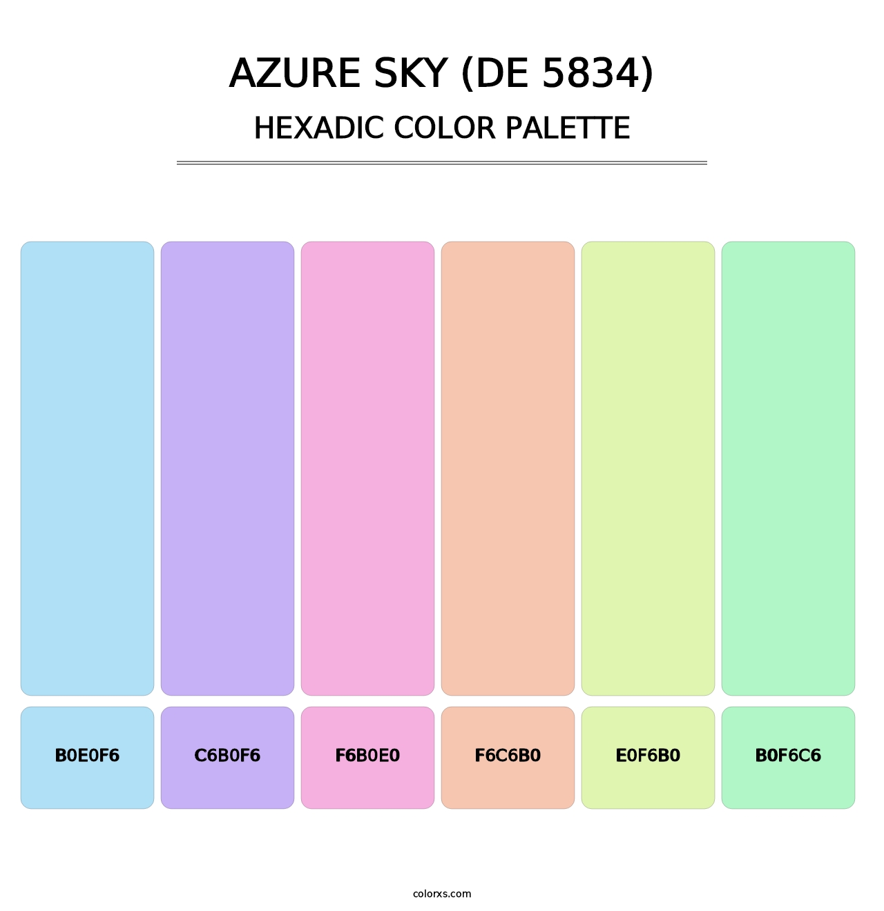 Azure Sky (DE 5834) - Hexadic Color Palette