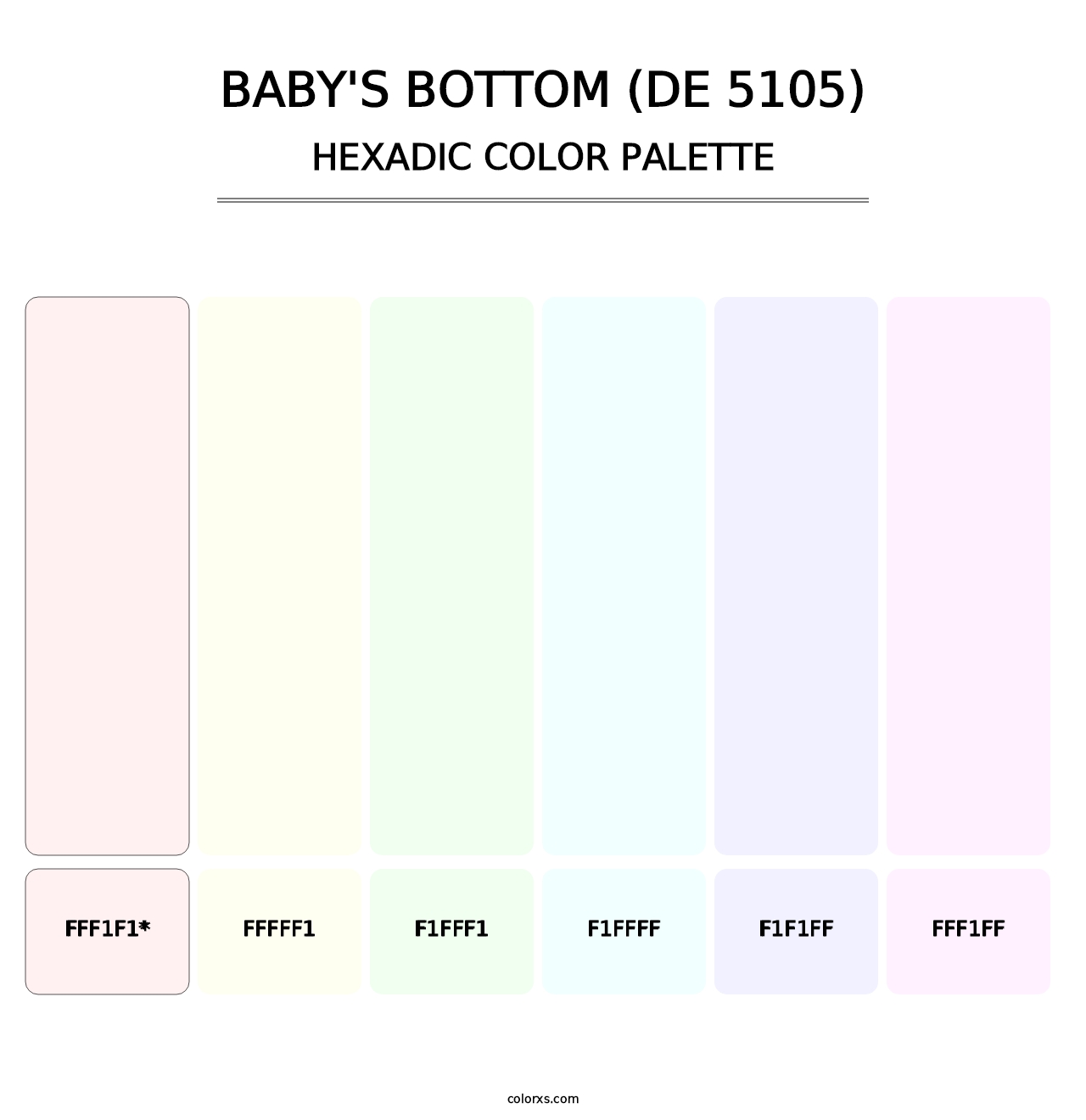 Baby's Bottom (DE 5105) - Hexadic Color Palette