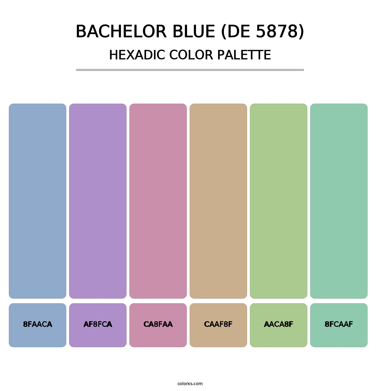 Bachelor Blue (DE 5878) - Hexadic Color Palette