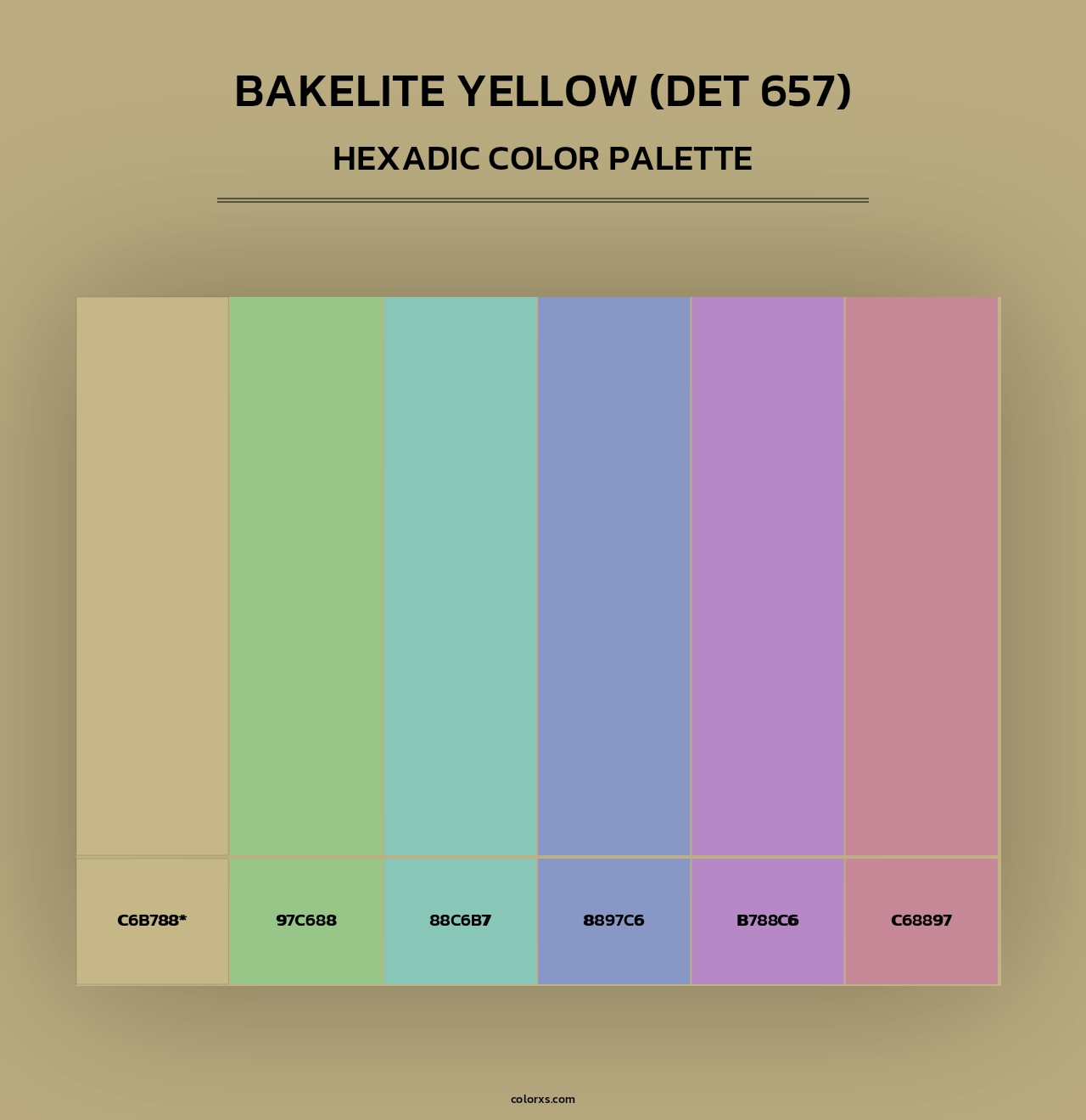 Bakelite Yellow (DET 657) - Hexadic Color Palette