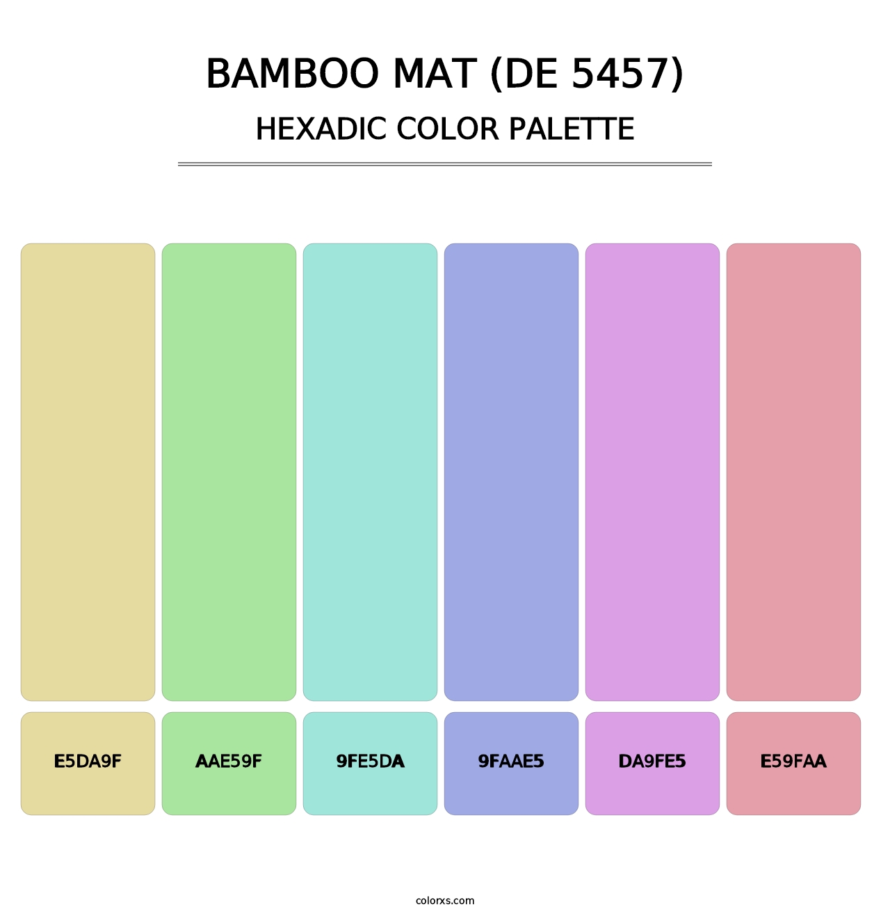 Bamboo Mat (DE 5457) - Hexadic Color Palette
