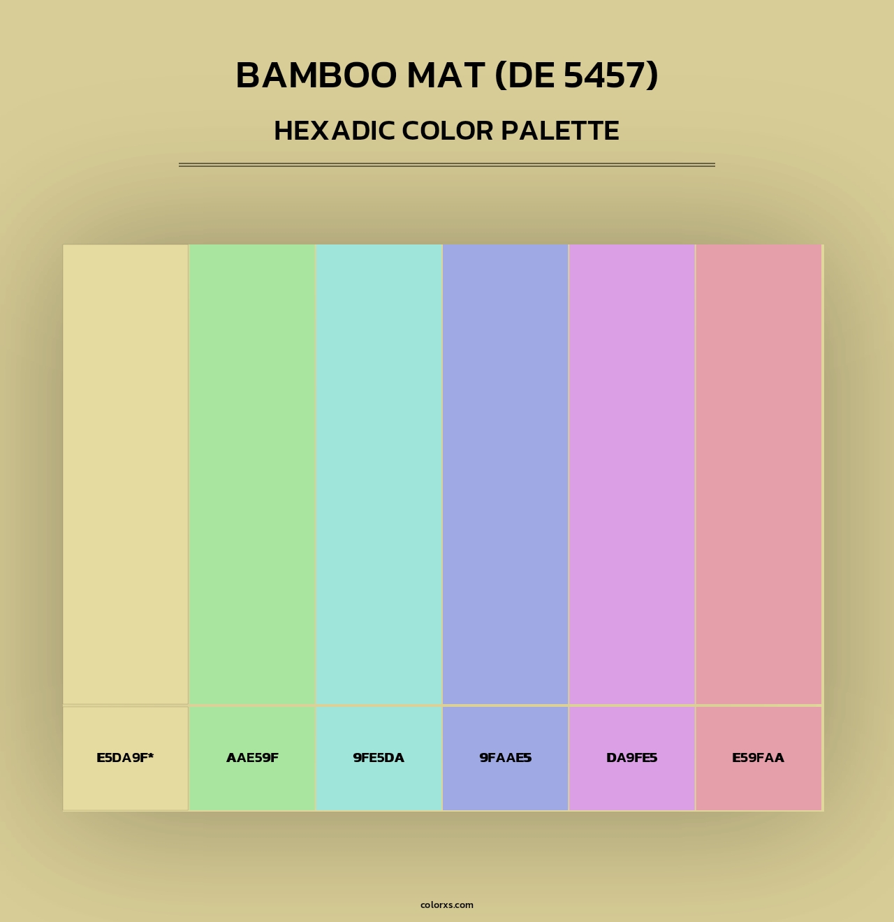 Bamboo Mat (DE 5457) - Hexadic Color Palette