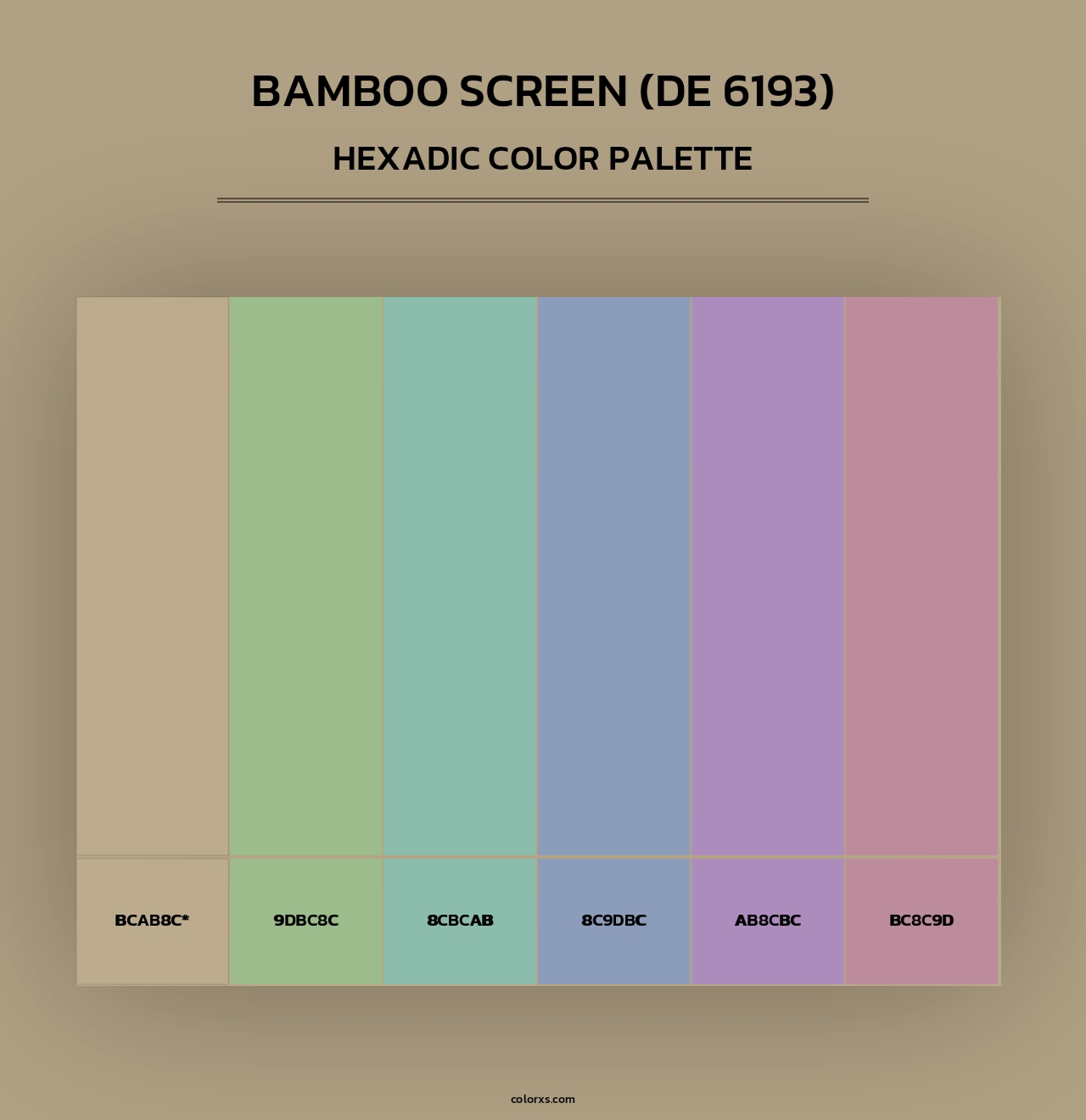 Bamboo Screen (DE 6193) - Hexadic Color Palette