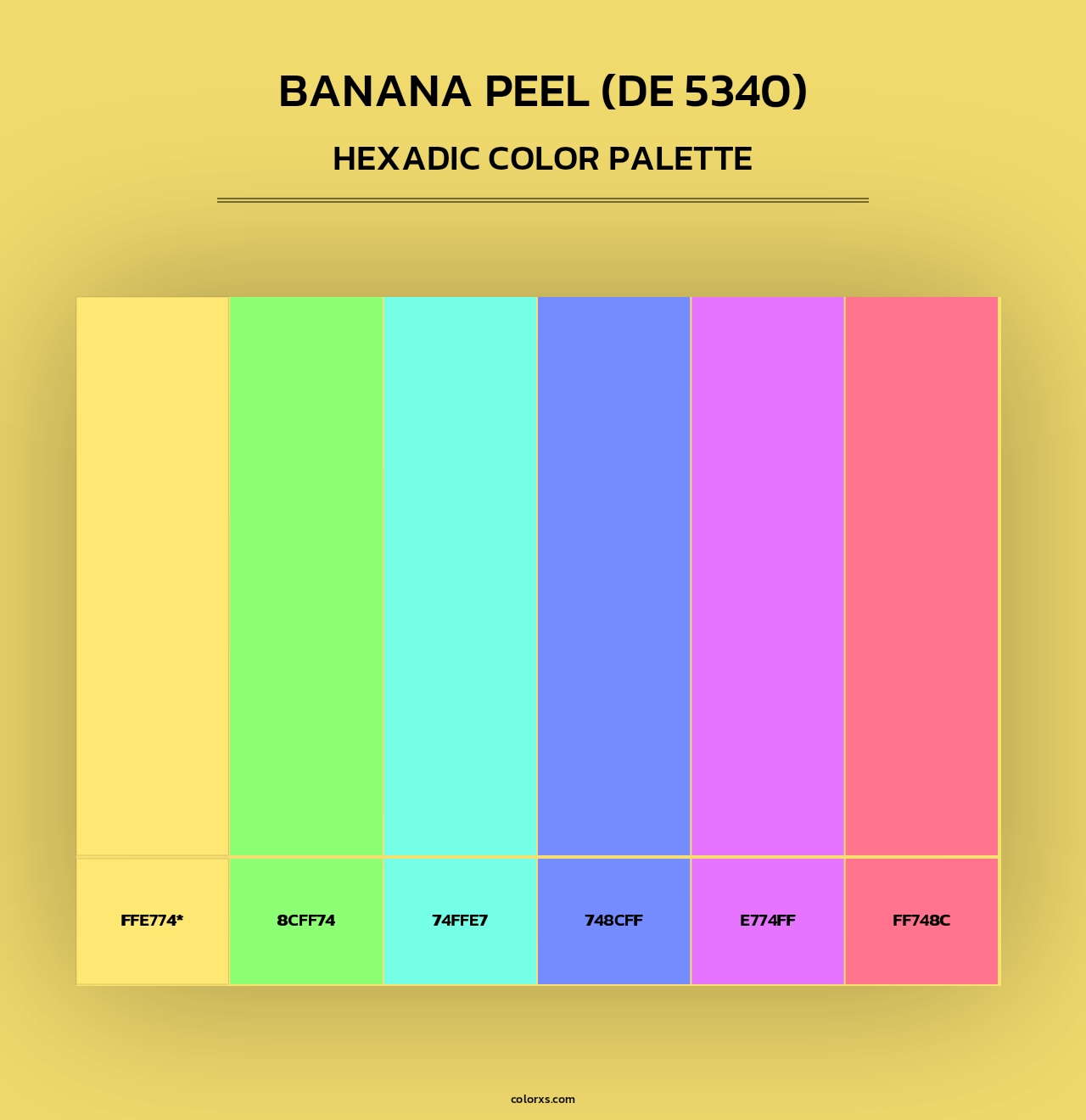 Banana Peel (DE 5340) - Hexadic Color Palette