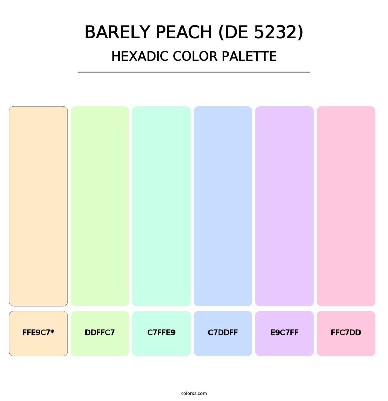 Barely Peach (DE 5232) - Hexadic Color Palette