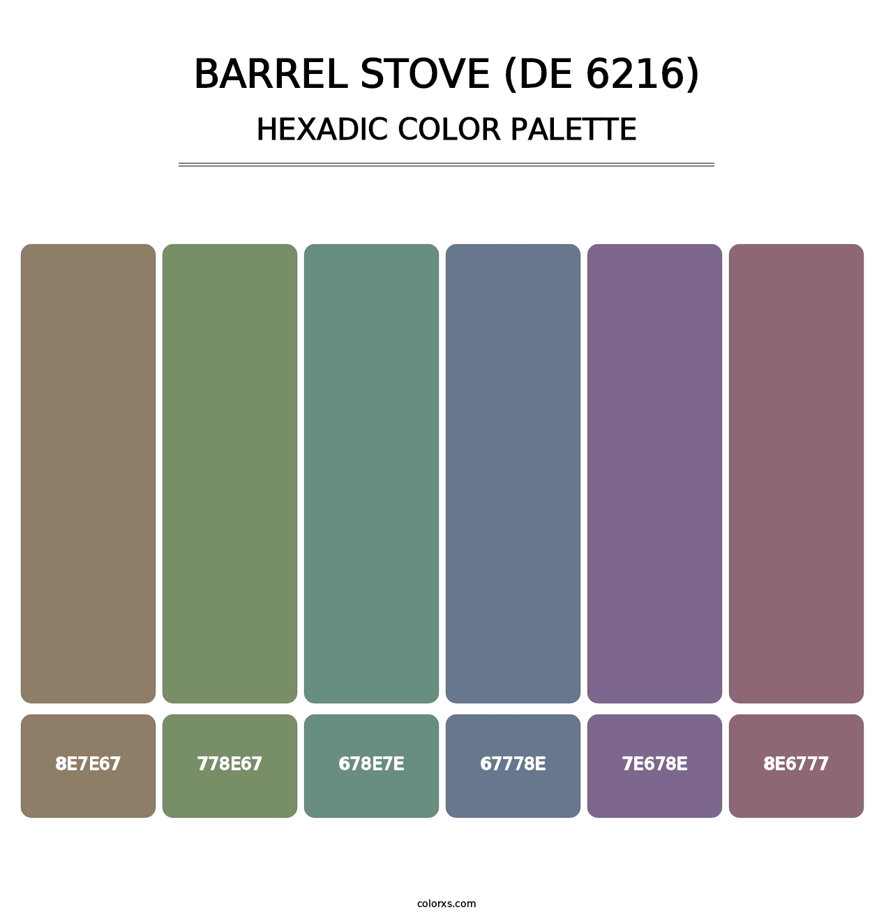 Barrel Stove (DE 6216) - Hexadic Color Palette