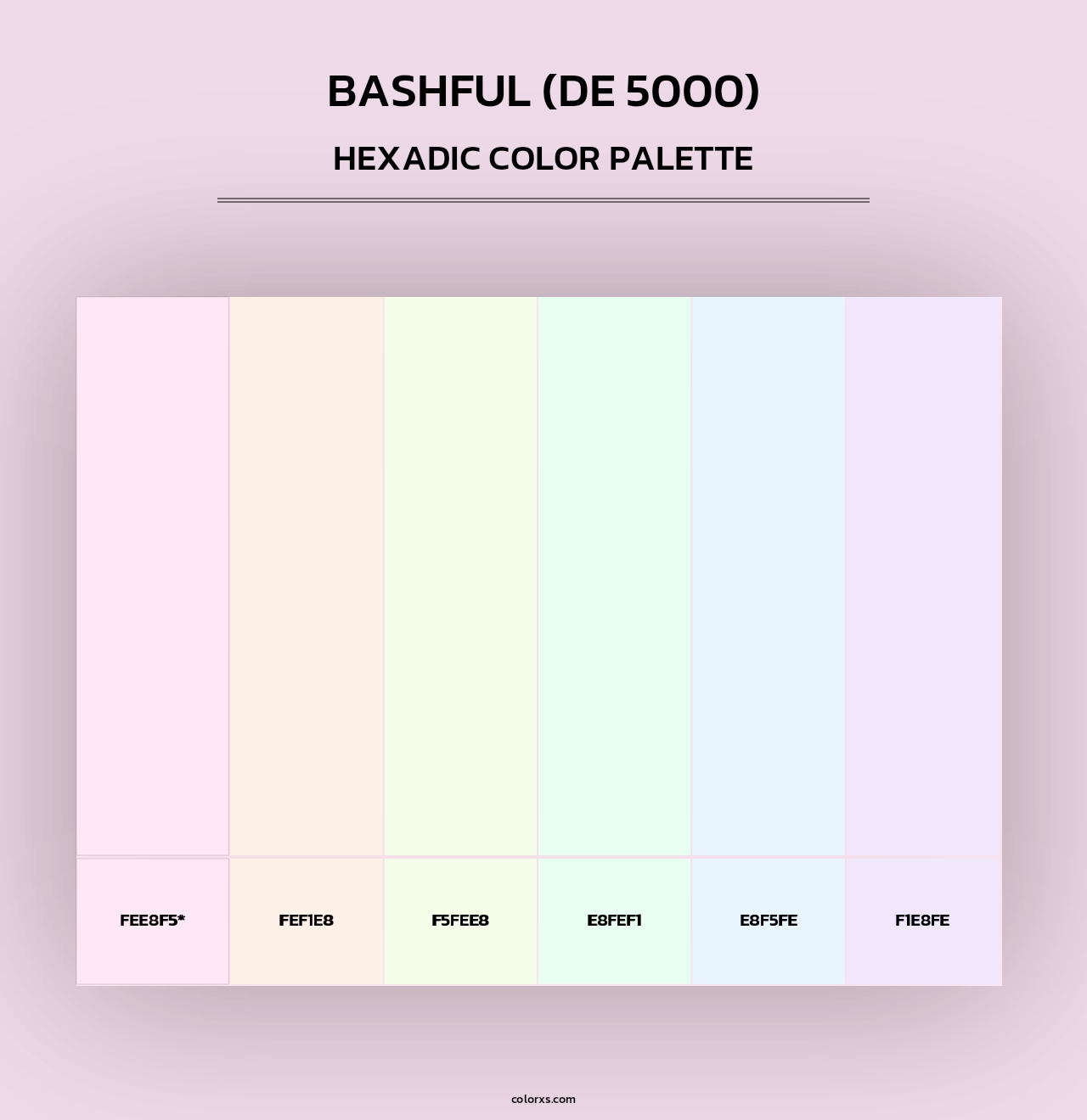 Bashful (DE 5000) - Hexadic Color Palette