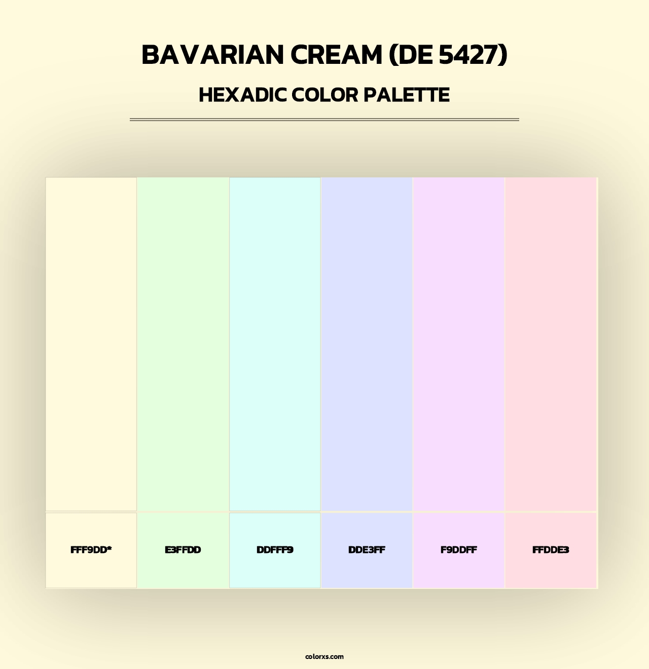 Bavarian Cream (DE 5427) - Hexadic Color Palette
