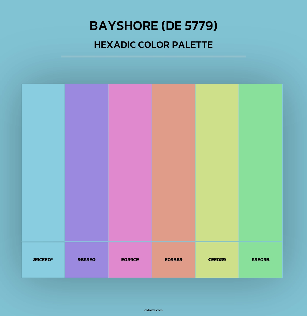 Bayshore (DE 5779) - Hexadic Color Palette