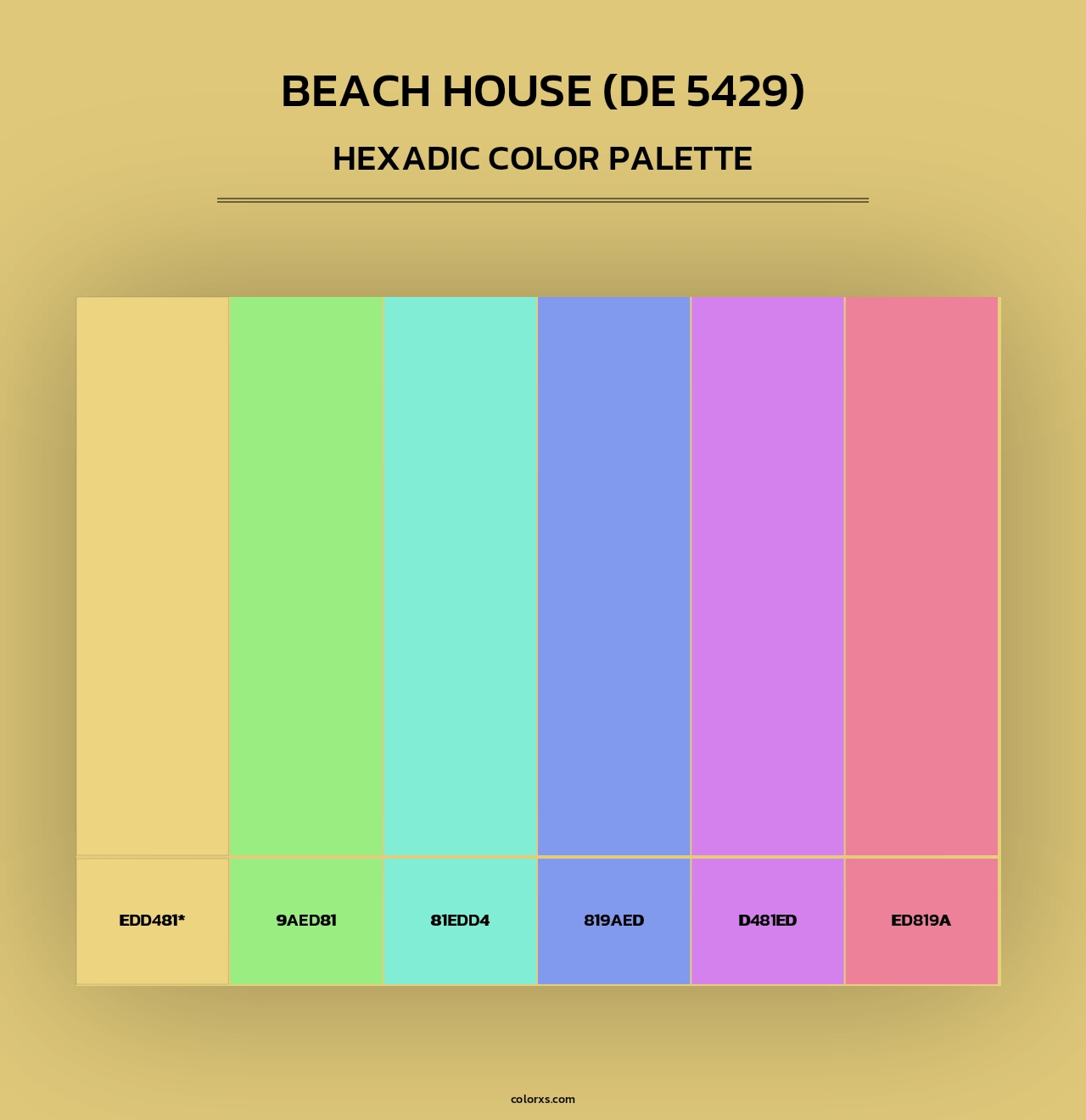 Beach House (DE 5429) - Hexadic Color Palette