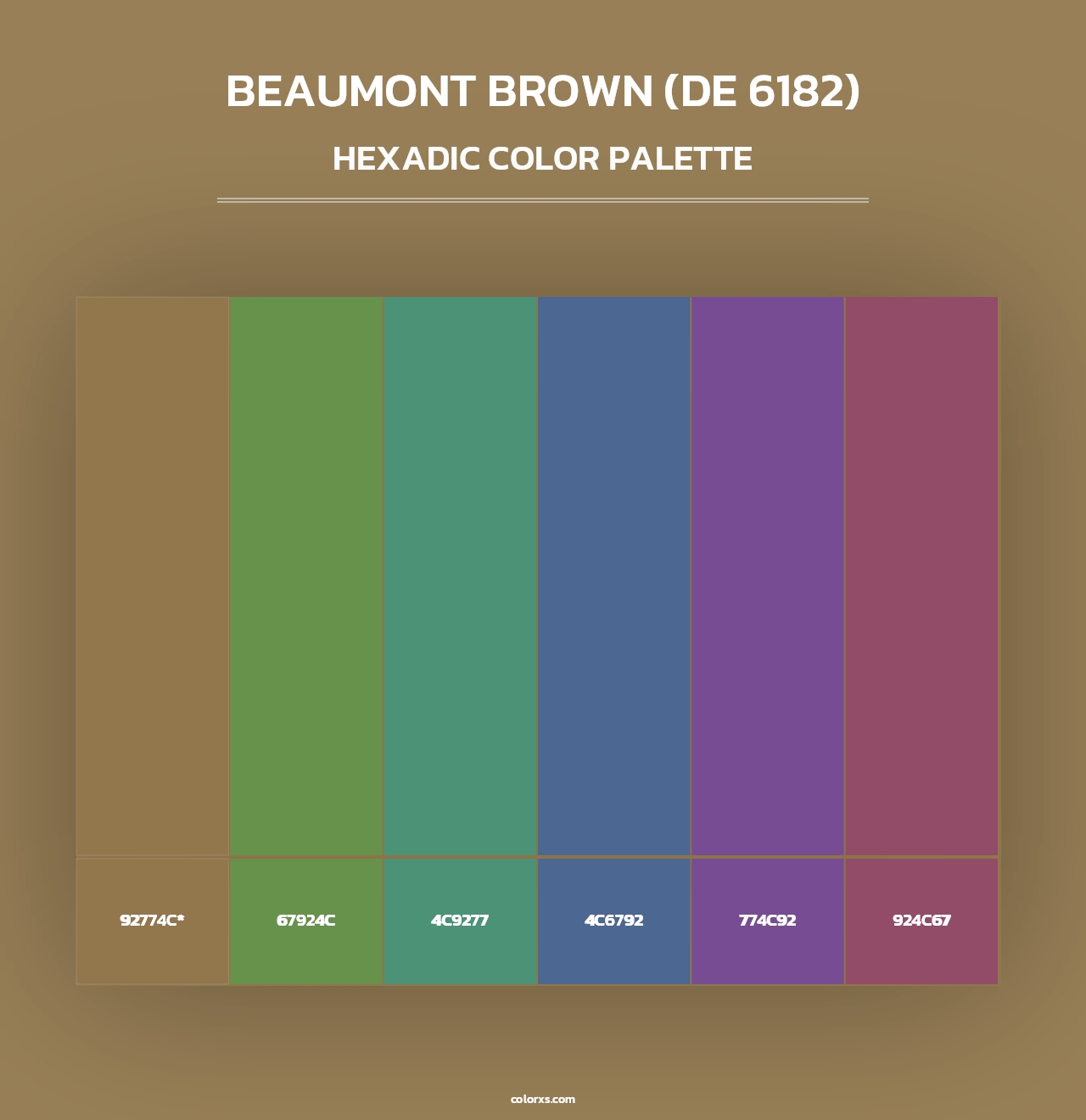 Beaumont Brown (DE 6182) - Hexadic Color Palette