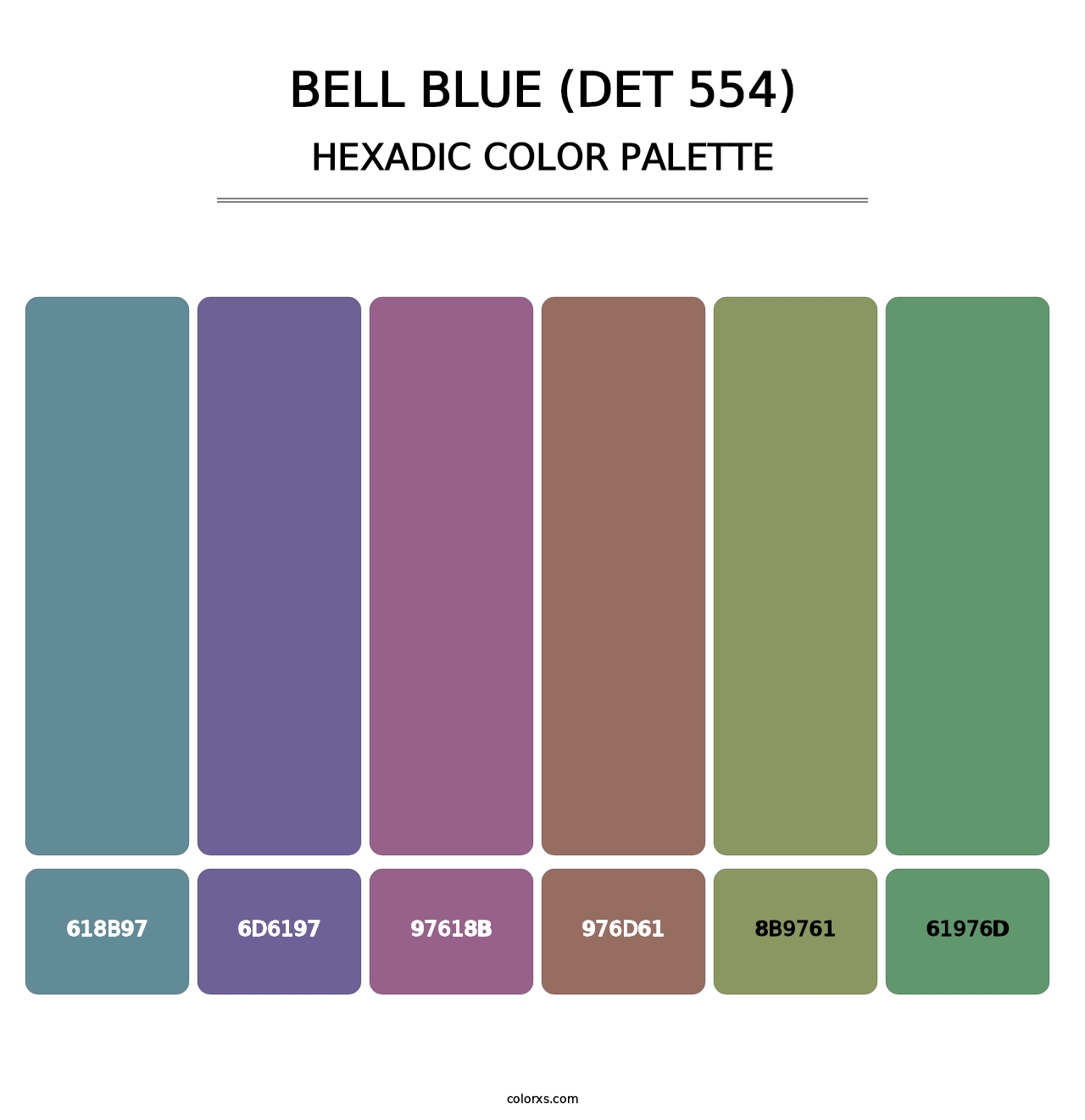 Bell Blue (DET 554) - Hexadic Color Palette