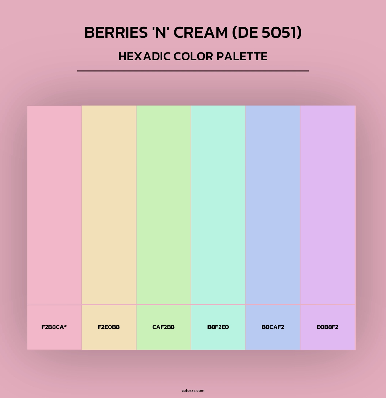 Berries 'n' Cream (DE 5051) - Hexadic Color Palette