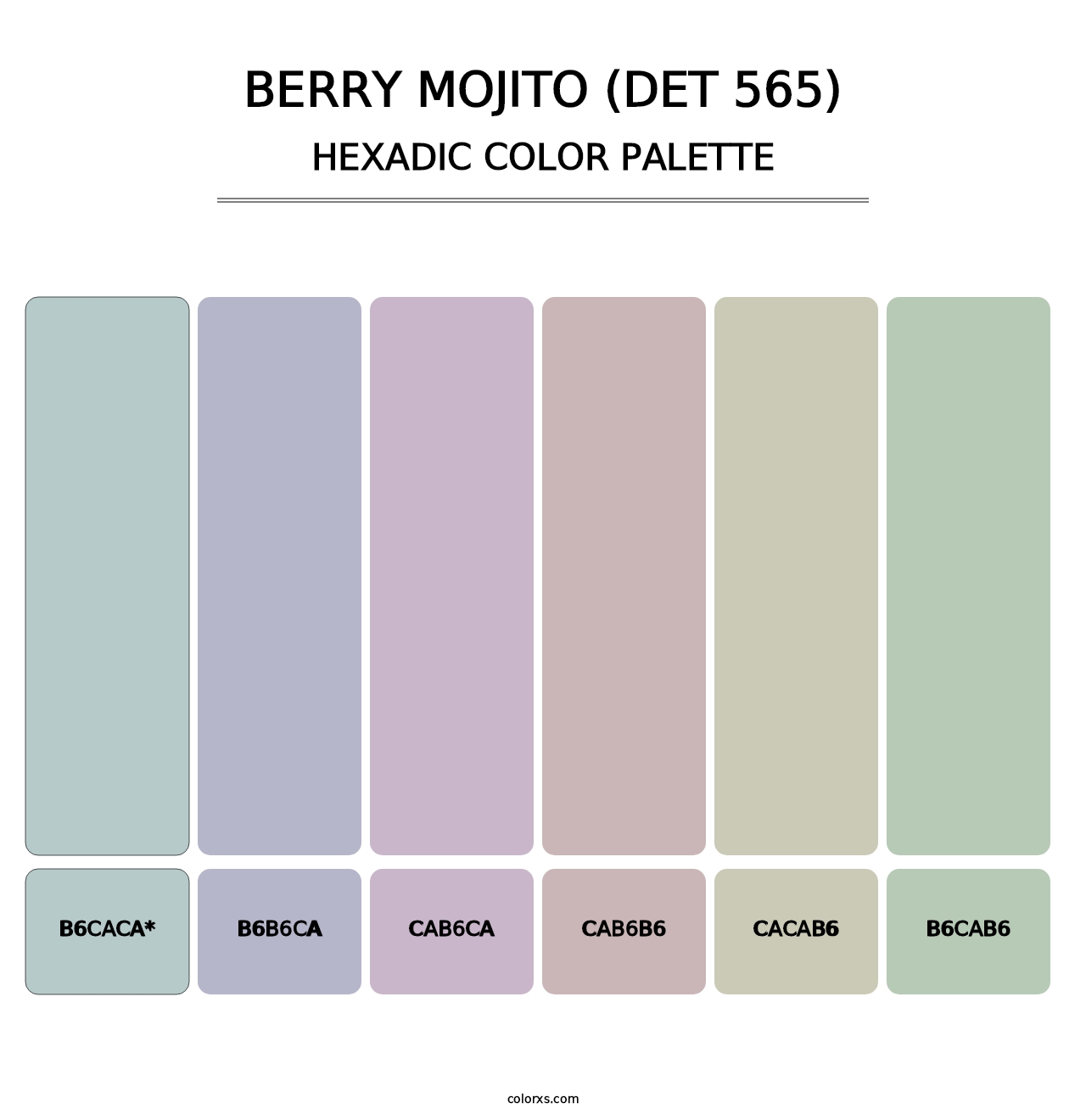 Berry Mojito (DET 565) - Hexadic Color Palette
