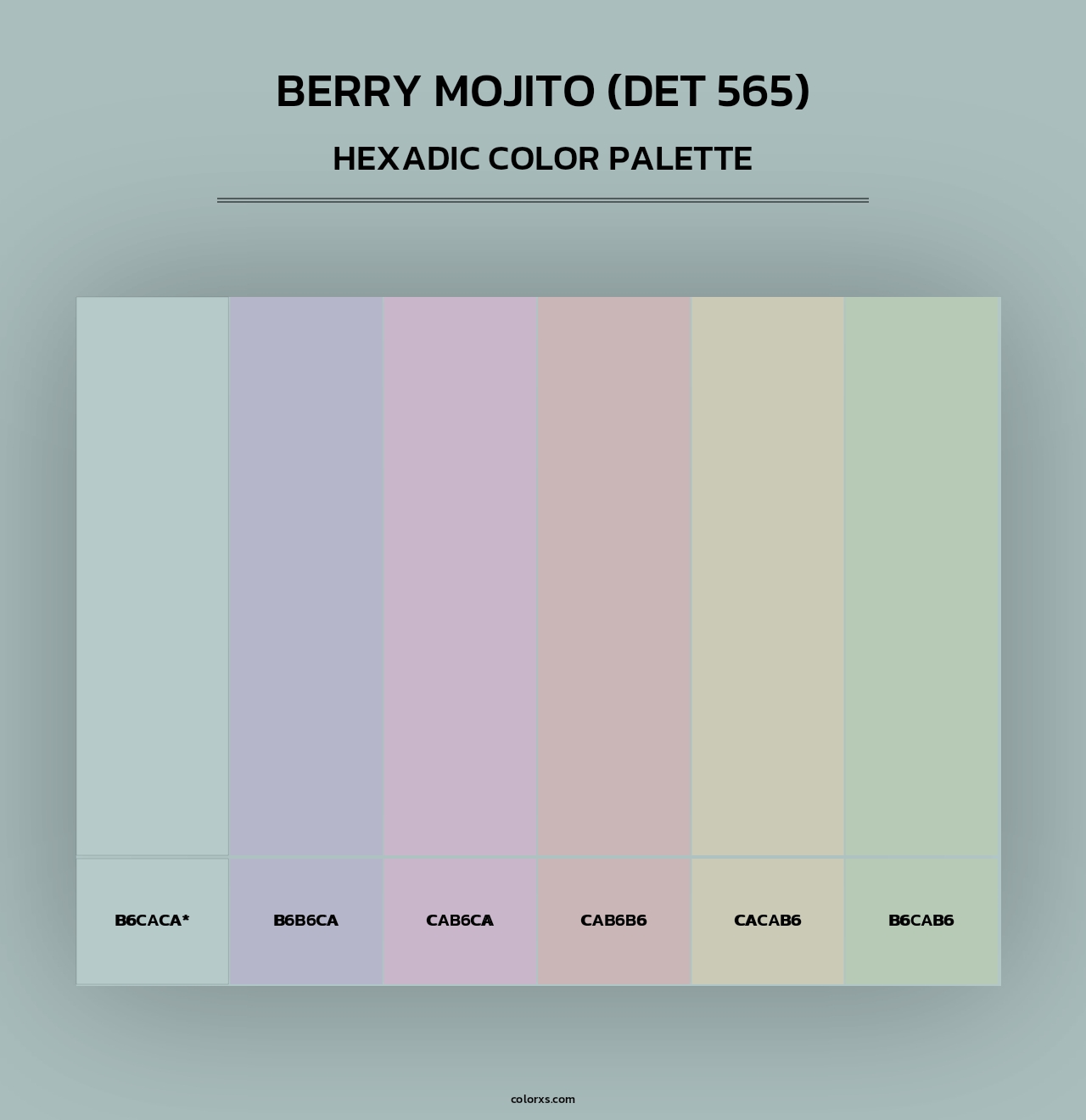 Berry Mojito (DET 565) - Hexadic Color Palette