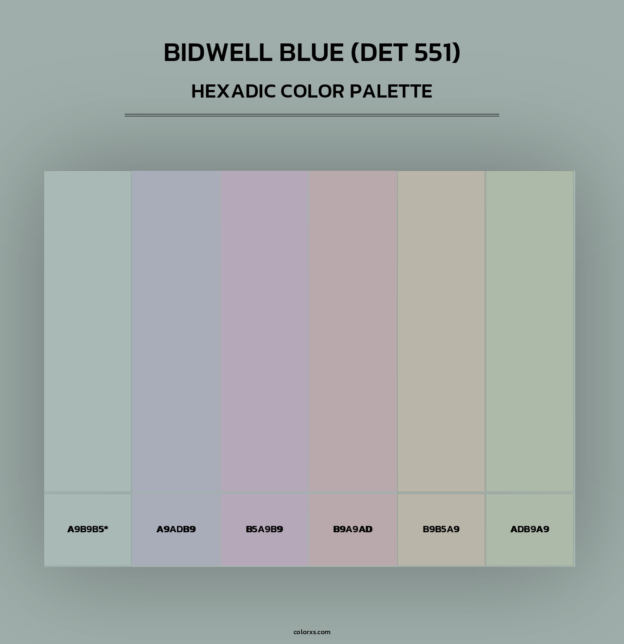 Bidwell Blue (DET 551) - Hexadic Color Palette