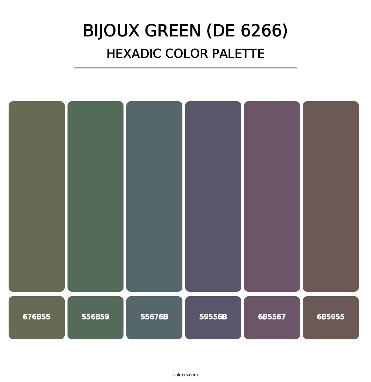 Bijoux Green (DE 6266) - Hexadic Color Palette