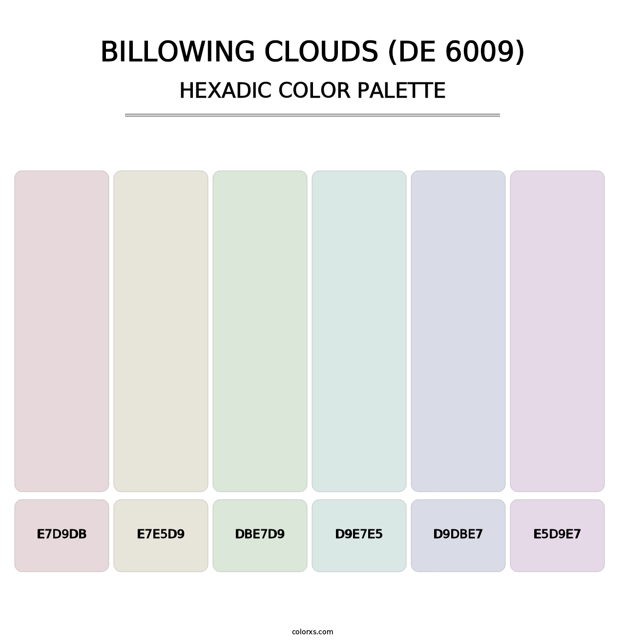 Billowing Clouds (DE 6009) - Hexadic Color Palette