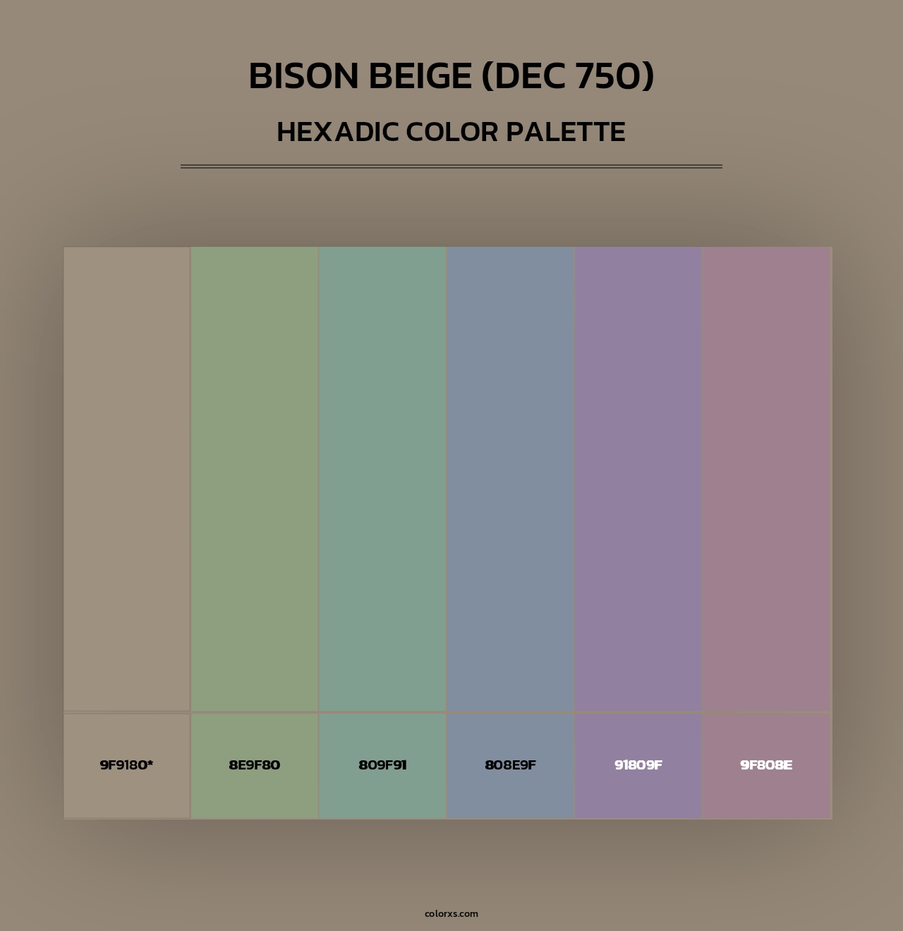 Bison Beige (DEC 750) - Hexadic Color Palette