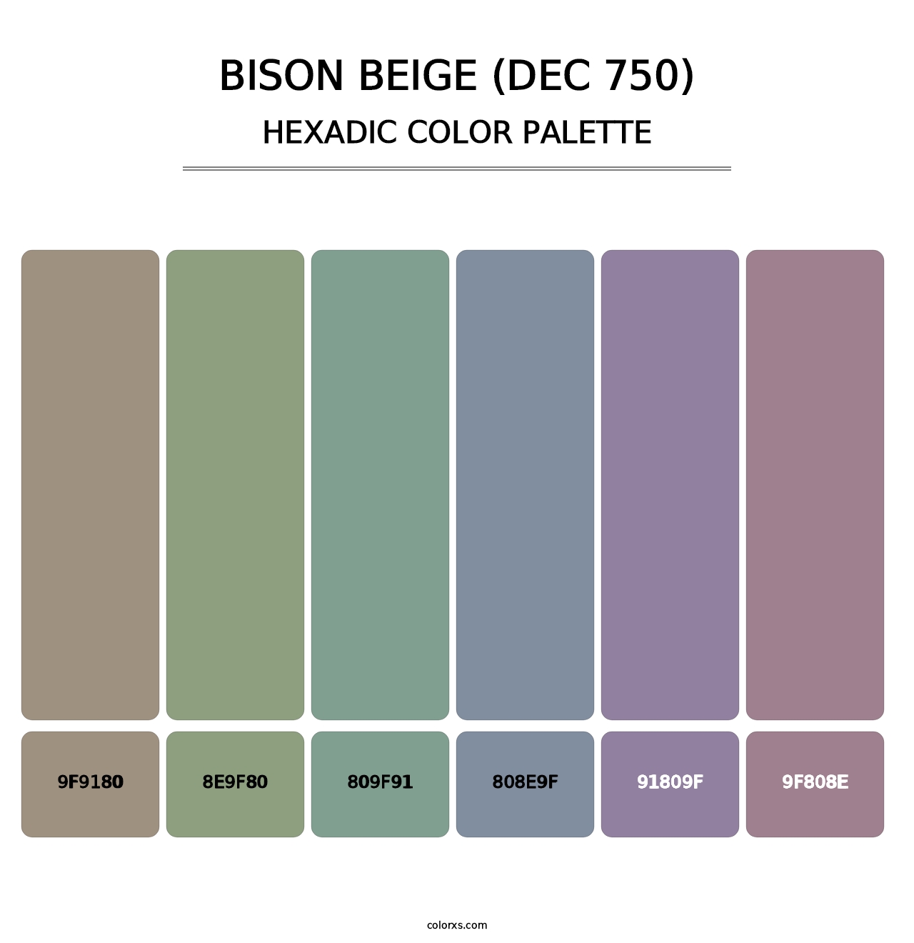 Bison Beige (DEC 750) - Hexadic Color Palette