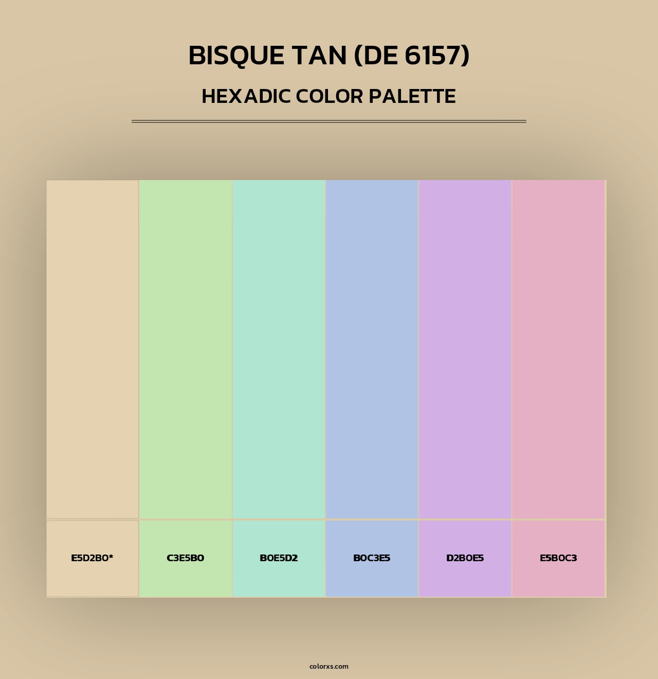 Bisque Tan (DE 6157) - Hexadic Color Palette