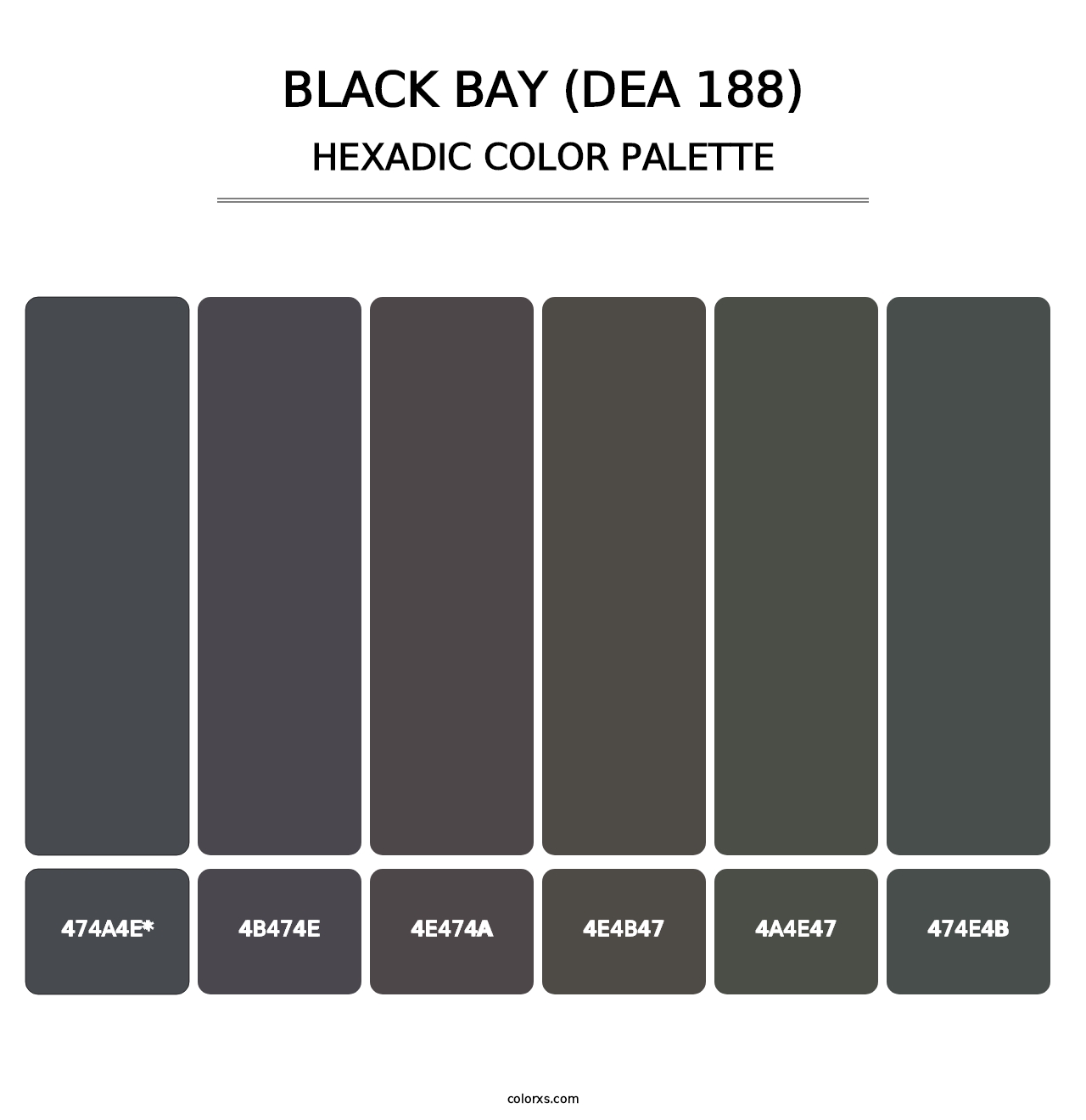 Black Bay (DEA 188) - Hexadic Color Palette