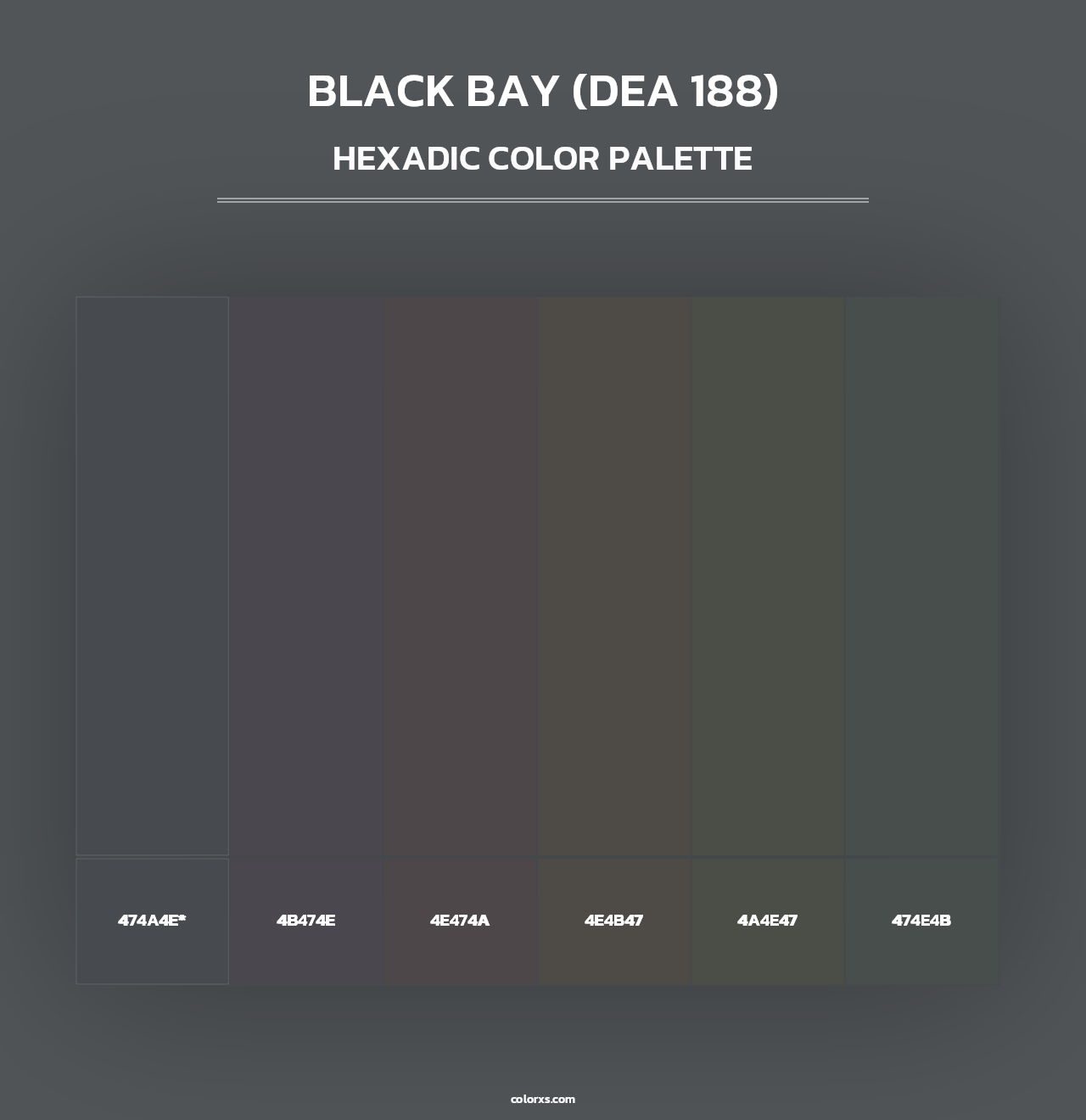 Black Bay (DEA 188) - Hexadic Color Palette