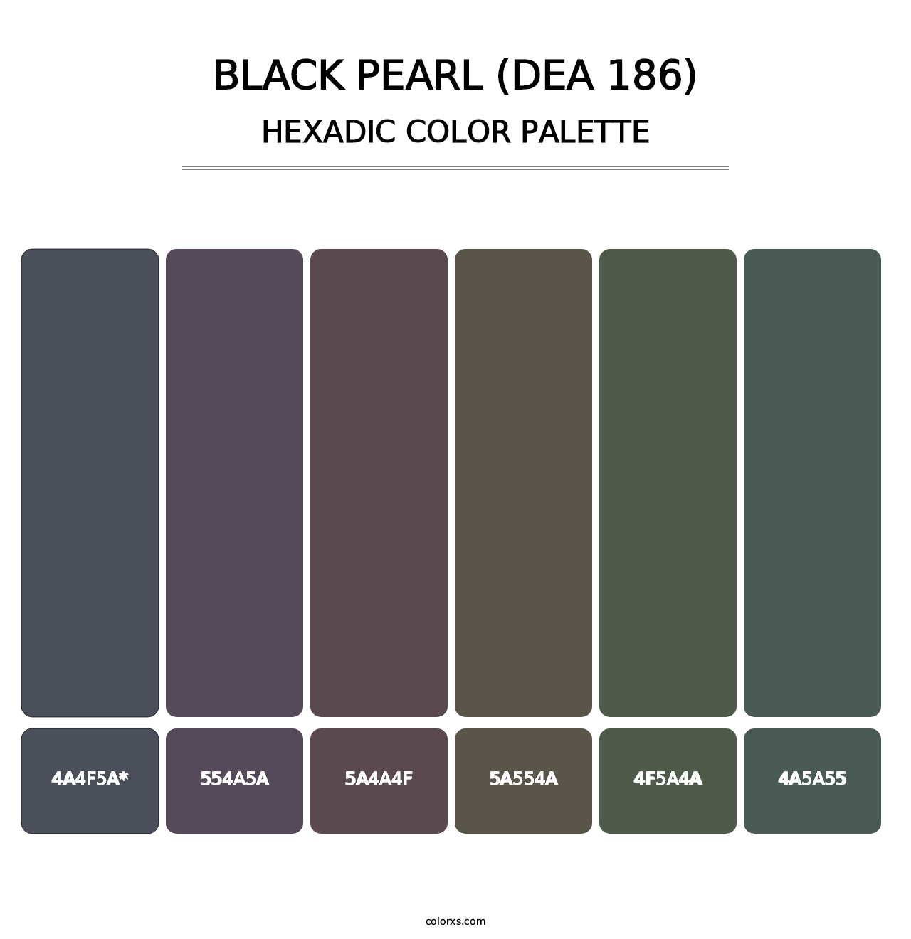 Black Pearl (DEA 186) - Hexadic Color Palette