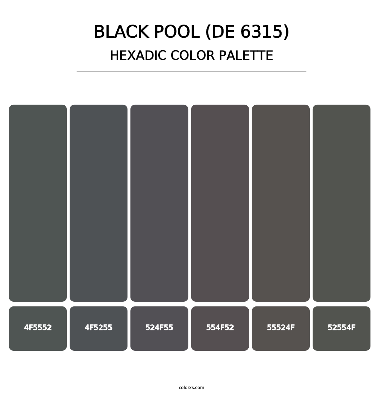 Black Pool (DE 6315) - Hexadic Color Palette