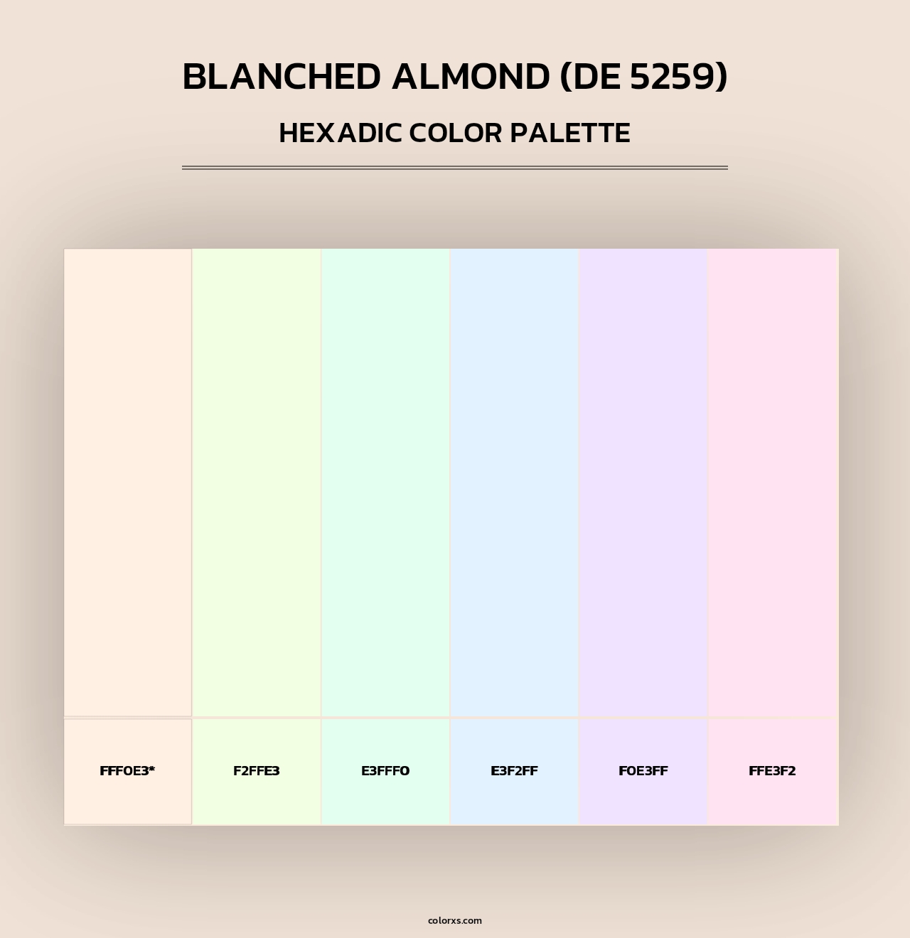 Blanched Almond (DE 5259) - Hexadic Color Palette