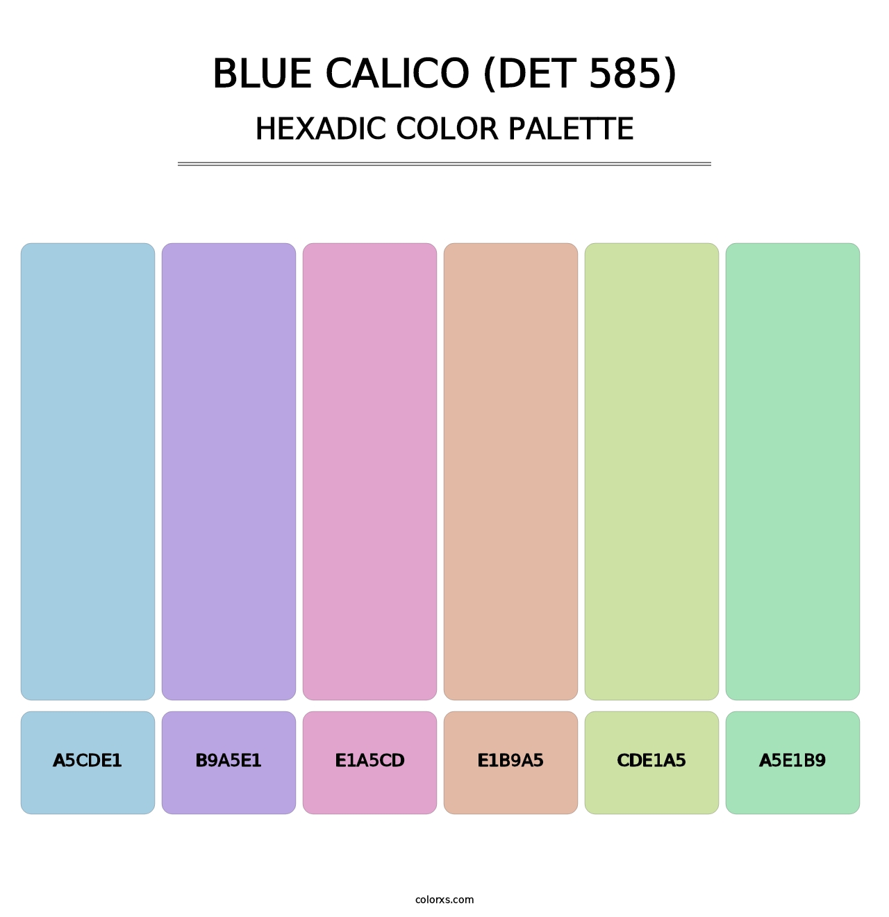 Blue Calico (DET 585) - Hexadic Color Palette
