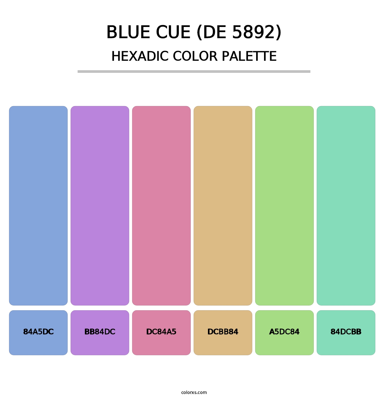 Blue Cue (DE 5892) - Hexadic Color Palette