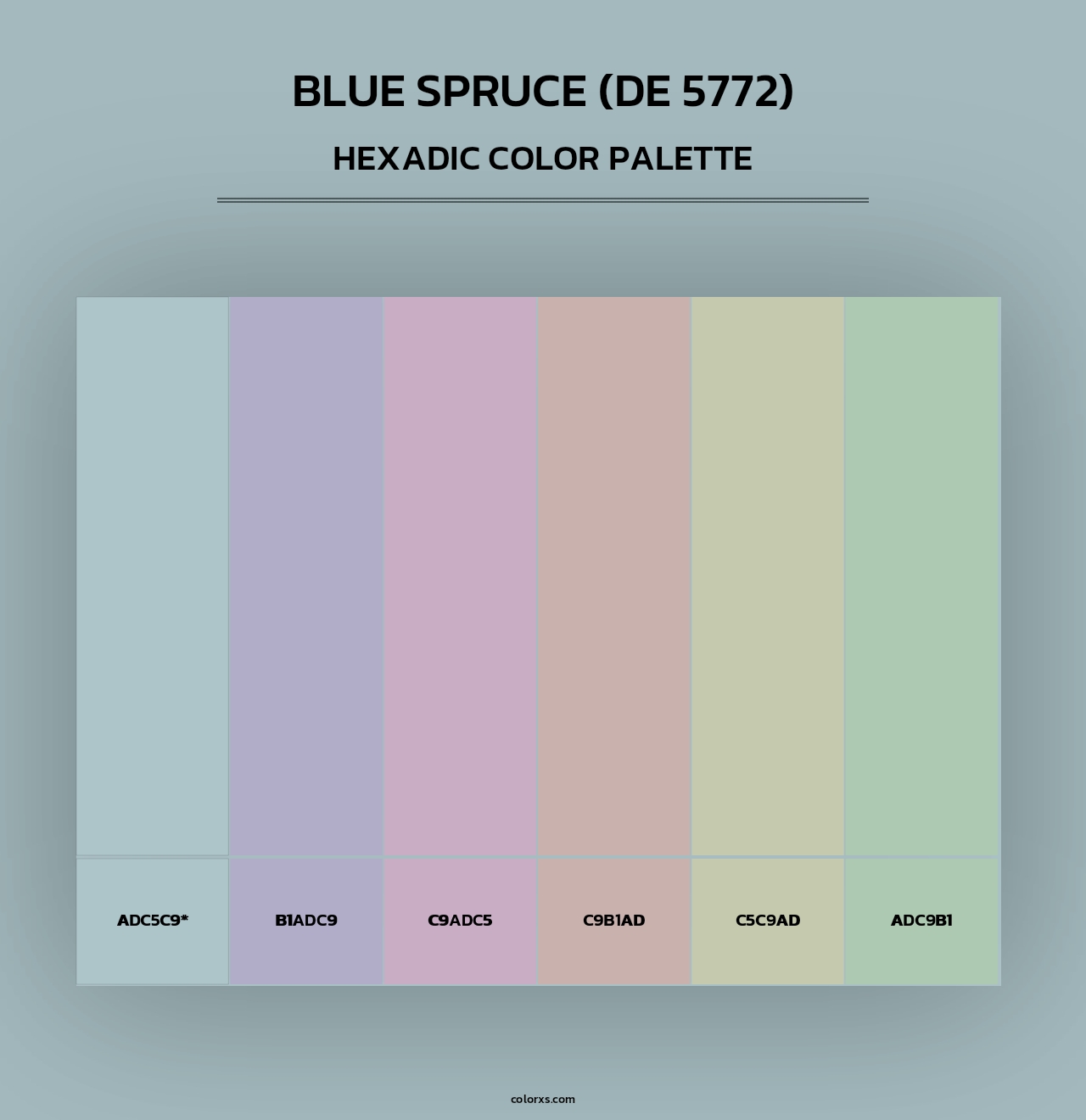 Blue Spruce (DE 5772) - Hexadic Color Palette