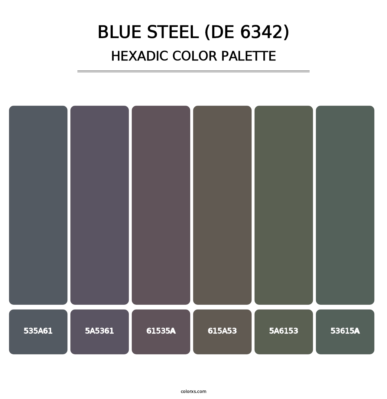 Blue Steel (DE 6342) - Hexadic Color Palette
