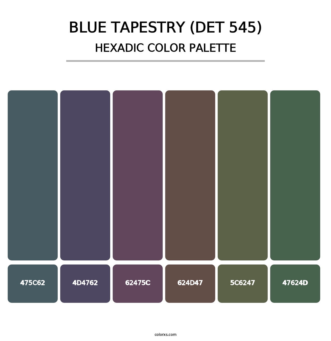 Blue Tapestry (DET 545) - Hexadic Color Palette